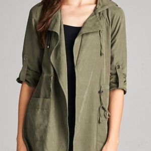 Green suede jacket